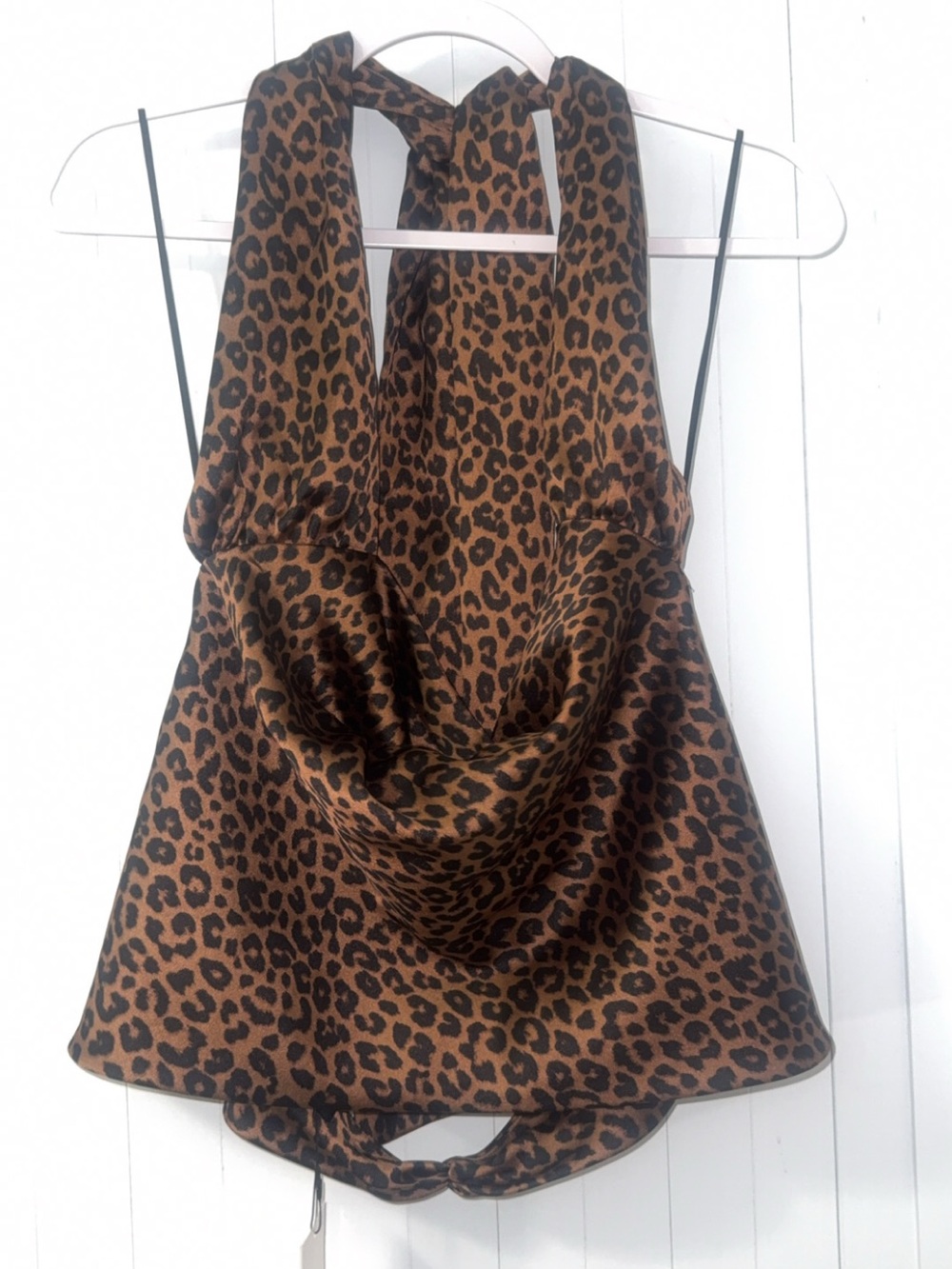 Top Zara Animal Print Halter | S–M